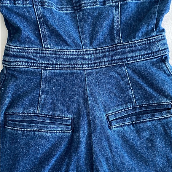 Anthropologie Maeve The Colette Portside Button-Front Jumpsuit Denim Edition - Picture 11 of 16
